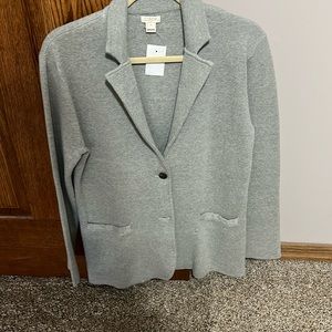 J Crew sweater blazer. Medium gray nWT